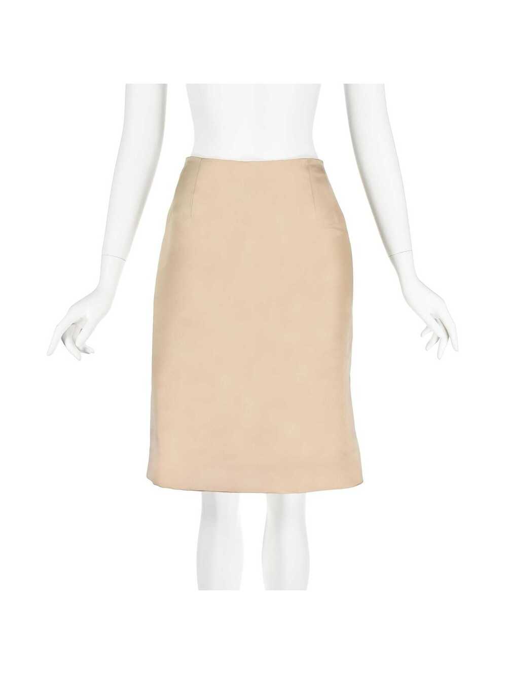 GEOFFREY BEENE Vintage Black Wool Jacket & Champagne Silk Skirt Suit, SZ10/12 - Picture 7 of 10